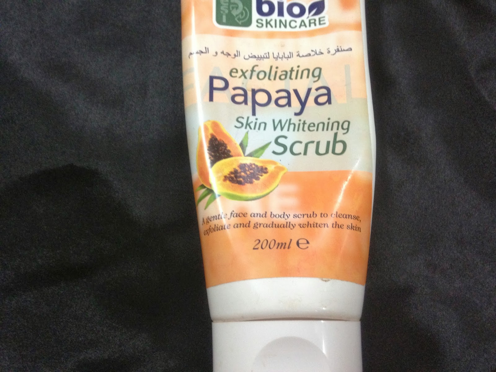 Product Review Bio Skincare exfoliating Papaya skin whitening scrub